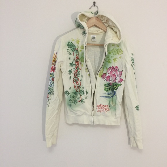 Ed Hardy Tops - Ed Hardy by Christian Audigier zip-up hoodie